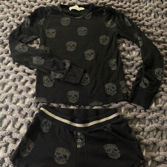 WOMEN'S VINTAGE HAVANA SKULL PJ SET SIZE M - Picture 2 of 2